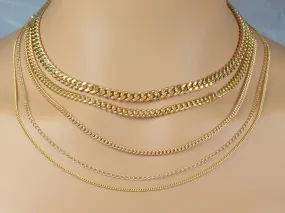 18K Gold Filled Look, Cuban Link Chain, Customize necklace Findings for Jewelry Supplies 3 Feet Wholesale Sizes 1.3mm, 1.6mm,2mm,2.8mm,4.30mm,6mm 18K Gold Filled Look, Cuban Link Chain, Customize necklace Findings for Jewelry Supplies 3 Feet Wholesale Sizes 1.3mm, 1.6mm,2mm,2.8mm,4.30mm,6mm