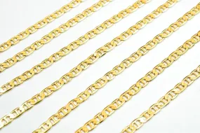 3 Feet 18K Gold Filled Look, Anchor Chain/Marine Chain/Figarucci Chain Width 2.5mm Thickness 0.25mm Gold-Filled finding for Jewelry Making GFC032 3 Feet 18K Gold Filled Look, Anchor Chain/Marine Chain/Figarucci Chain Width 2.5mm Thickness 0.25mm Gold-Filled finding for Jewelry Making GFC032