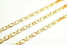 3 Feet 18K Pinky Gold Filled Look, Anchor Chain/Marine Chain/Figarucci Chain Width 3mm Thickness 1mm Gold-Filled finding for Jewelry Making PGF18 3 Feet 18K Pinky Gold Filled Look, Anchor Chain/Marine Chain/Figarucci Chain Width 3mm Thickness 1mm Gold-Filled finding for Jewelry Making PGF18