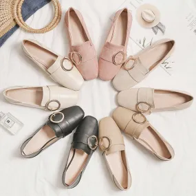 (34-45) Big Size Buckle Loafers Flats Shoes (34-45) Big Size Buckle Loafers Flats Shoes