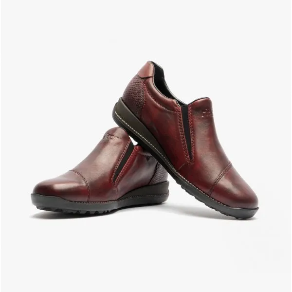 44265-35 Ladies Leather Shoes Wine