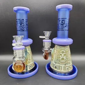 7.5 Etched Aztec Castle Mini Beaker 7.5 Etched Aztec Castle Mini Beaker