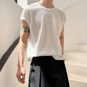 Abstinence Style Hollowed Out Knitted Vest Men's Korean Summer Trendy Niche Design Male Sleeveless Top 9C5941 Abstinence Style Hollowed Out Knitted Vest Men's Korean Summer Trendy Niche Design Male Sleeveless Top 9C5941