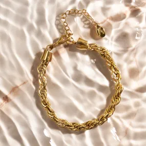 Accessorize London Women's Gold  Stainless Steel Twisted Chain Bracelet Accessorize London Women's Gold  Stainless Steel Twisted Chain Bracelet