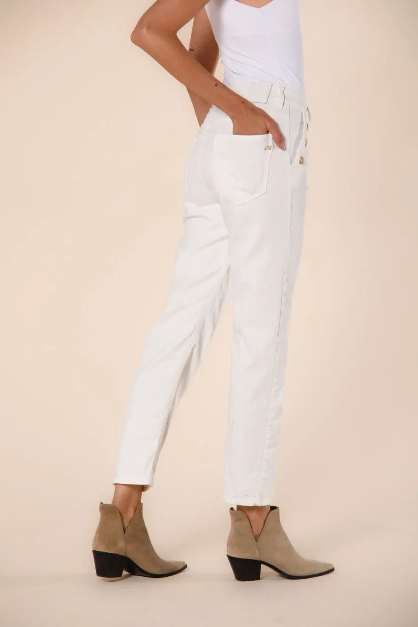 Agnes Sailor women's 5 pockets pants in denim regular