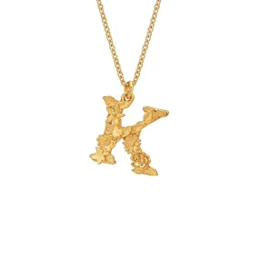Alex Monroe Floral Letter K Necklace Alex Monroe Floral Letter K Necklace