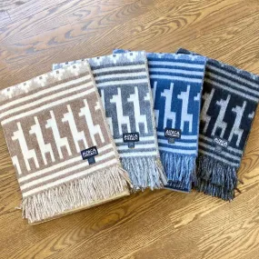 Alpaca Wool Throw Blanket - Alpaca Design by Alpaca Threadz Alpaca Wool Throw Blanket - Alpaca Design by Alpaca Threadz