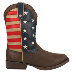 American Patriotic Square Toe Cowboy Boots American Patriotic Square Toe Cowboy Boots