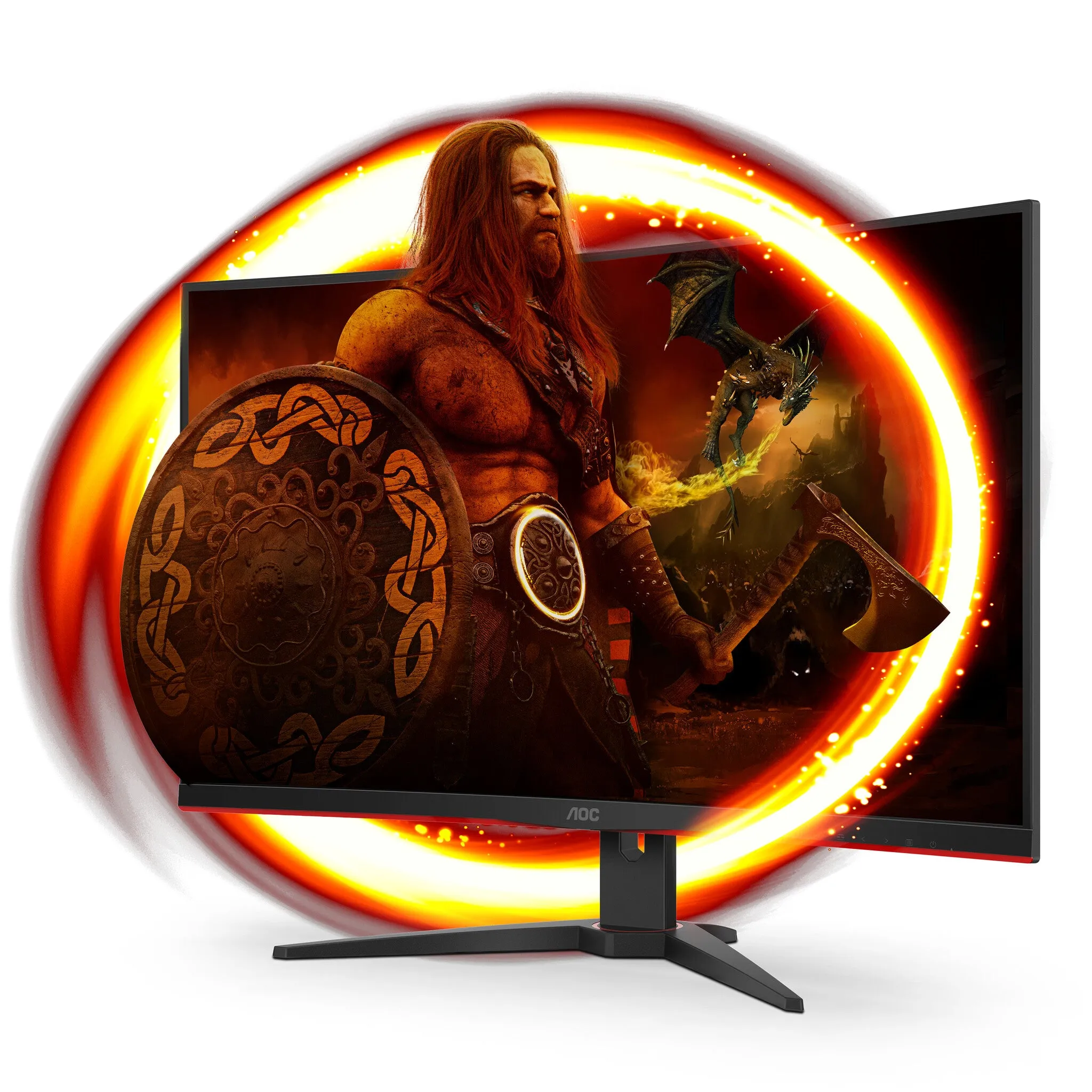 AOC G2 C32G2AE/BK LED display 80 cm (31.5") 1920 x 1080 pixels Full HD Black, Red
