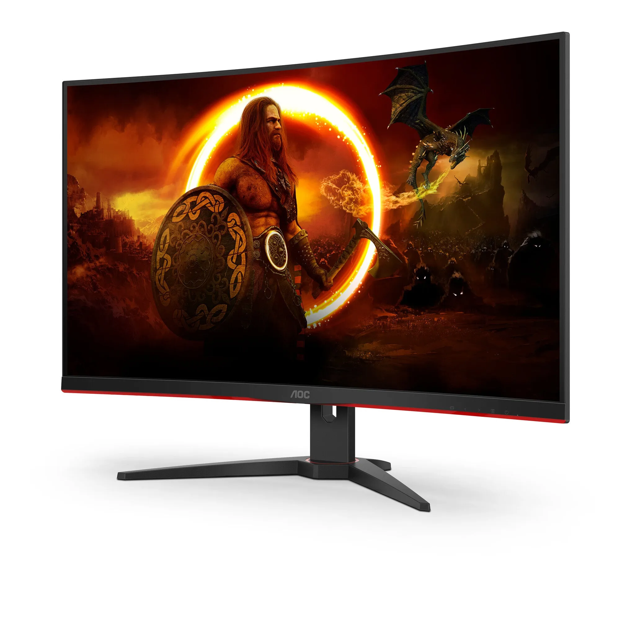 AOC G2 CQ32G2SE/BK 31.5" QHD Curved Gaming Monitor, VA, 165hz, 1ms, FreeSync Premium, Speakers