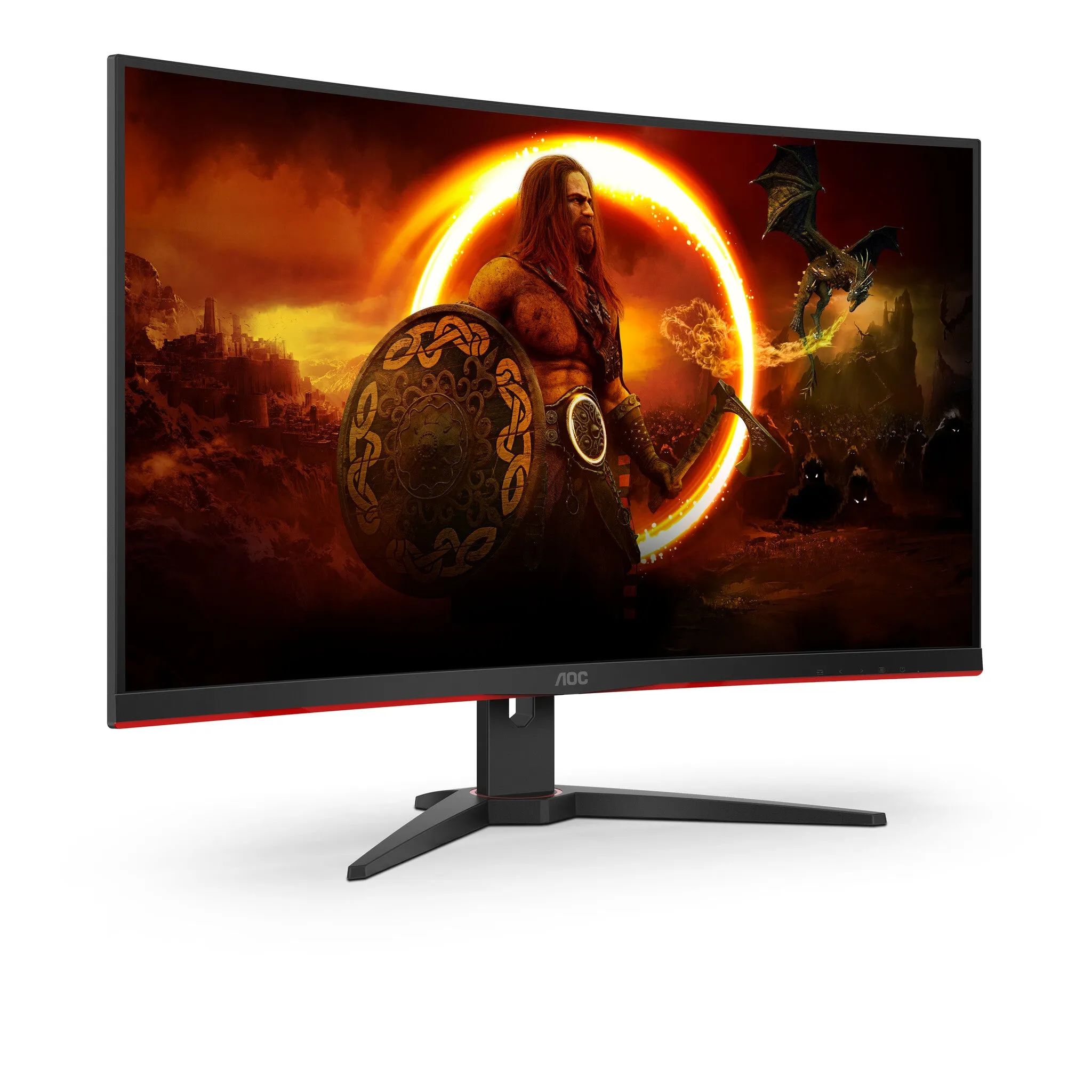 AOC G2 CQ32G2SE/BK 31.5" QHD Curved Gaming Monitor, VA, 165hz, 1ms, FreeSync Premium, Speakers