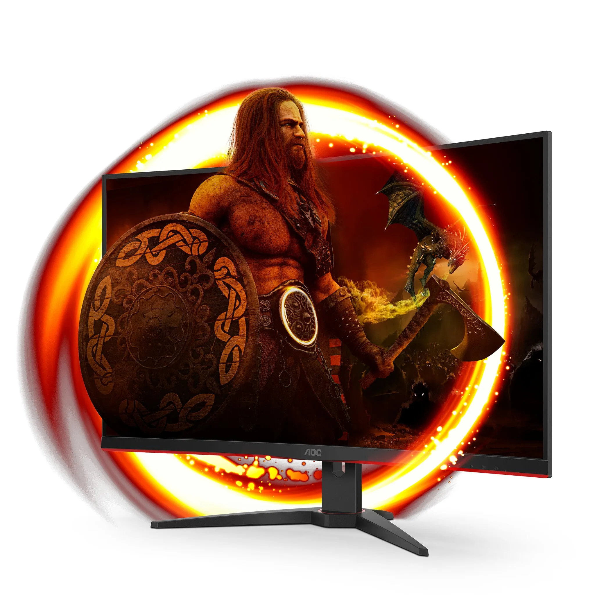 AOC G2 CQ32G2SE/BK 31.5" QHD Curved Gaming Monitor, VA, 165hz, 1ms, FreeSync Premium, Speakers