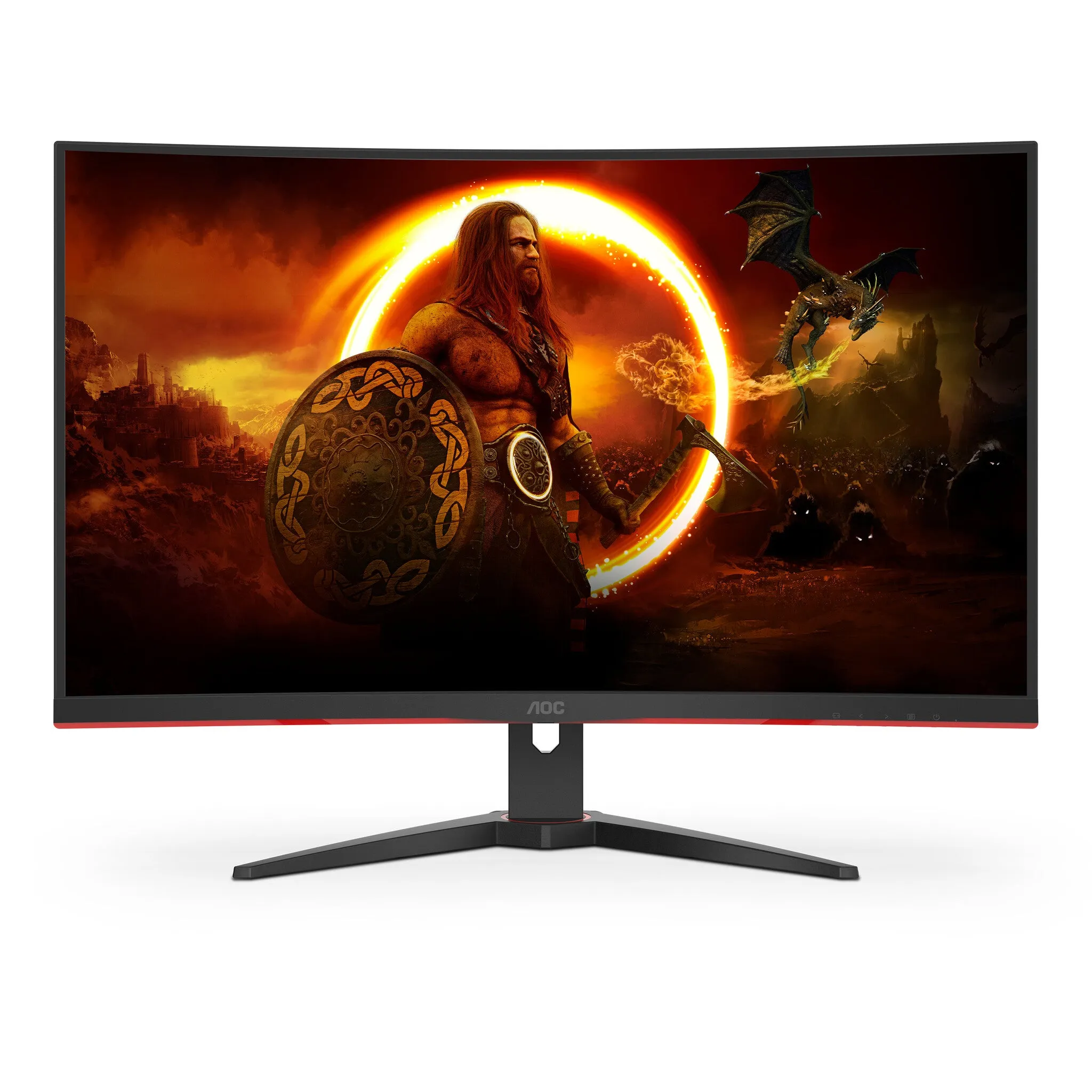 AOC G2 CQ32G2SE/BK 31.5" QHD Curved Gaming Monitor, VA, 165hz, 1ms, FreeSync Premium, Speakers