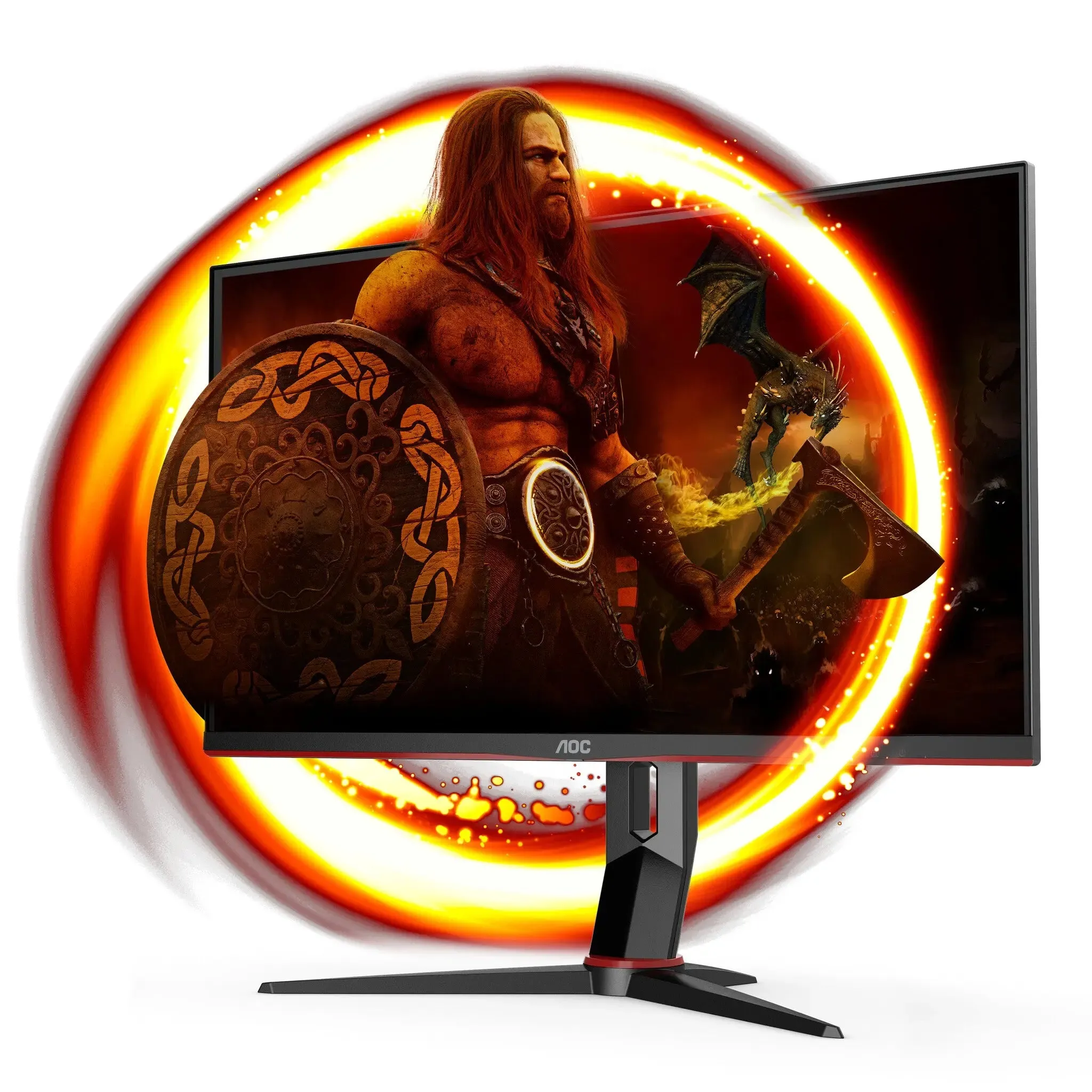 AOC G2 U28G2XU2/BK 28"  4K Ultra HD Gaming Monitor, IPS, 144Hz, 1ms, HDMI 2.1, FreeSync, Height Adjustable