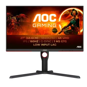 AOC G3 U27G3X/BK 27" 4K UHD Gaming Monitor - 165Hz - 1ms - GSync Compatible - Height Adjustable AOC G3 U27G3X/BK 27" 4K UHD Gaming Monitor - 165Hz - 1ms - GSync Compatible - Height Adjustable