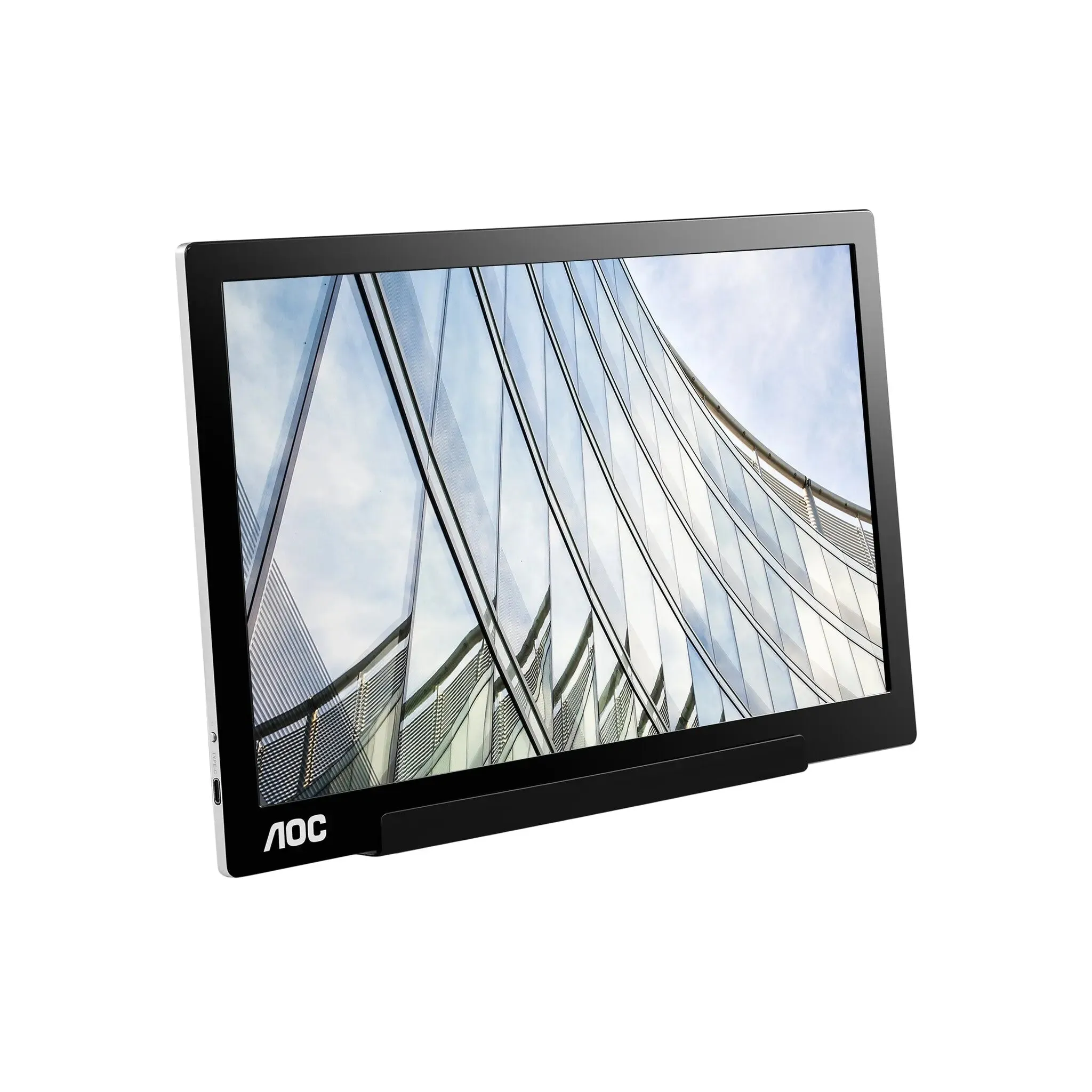 AOC I1601FWUX 15.6" Portable Monitor - Full HD USB-C Powered-  IPS Display with Smart Cover