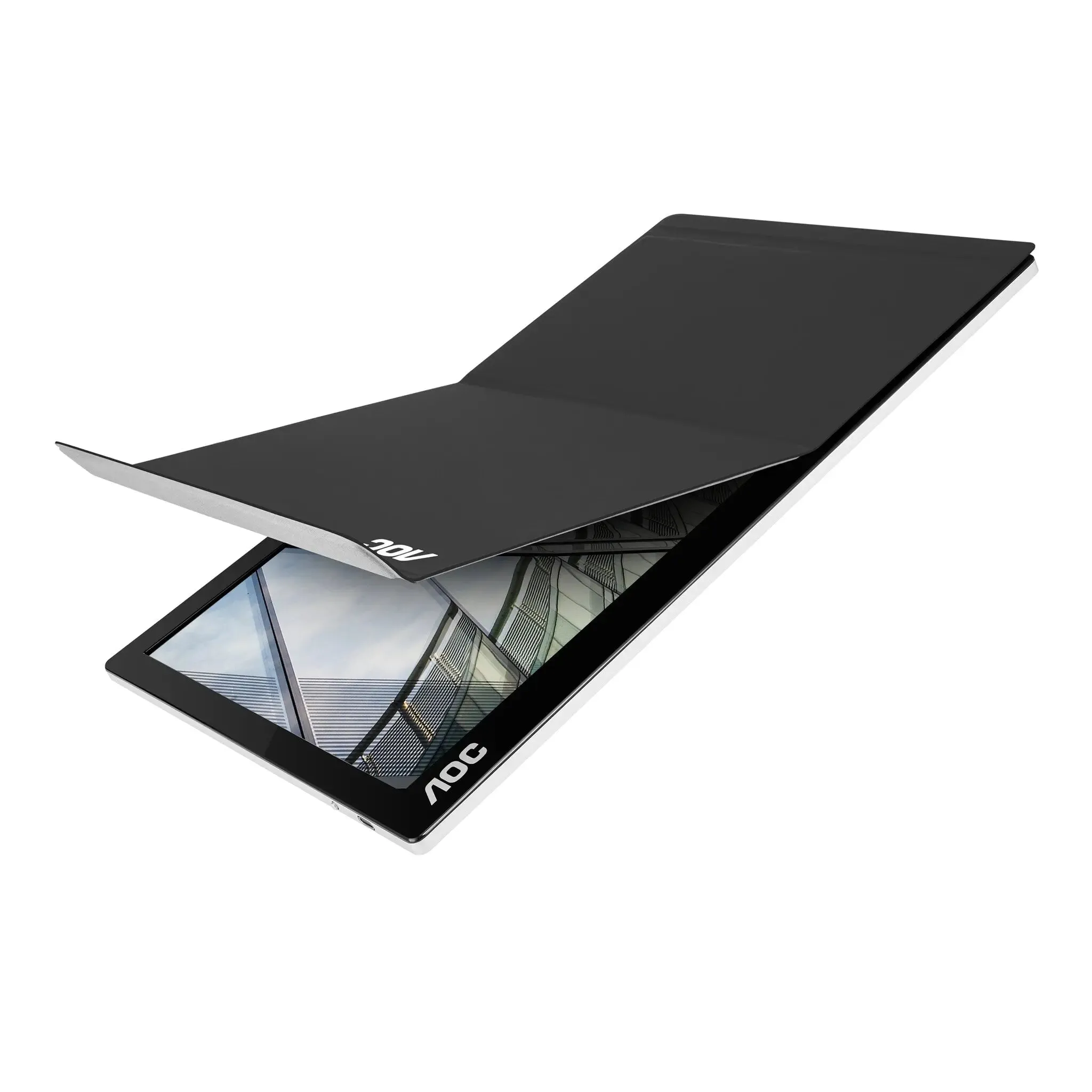 AOC I1601FWUX 15.6" Portable Monitor - Full HD USB-C Powered-  IPS Display with Smart Cover