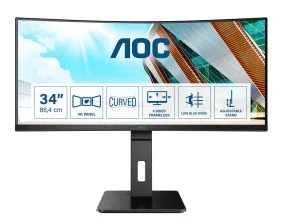 AOC P2 CU34P2A LED display 86.4 cm (34") 3440 x 1440 pixels Quad HD Black AOC P2 CU34P2A LED display 86.4 cm (34") 3440 x 1440 pixels Quad HD Black