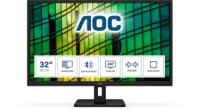 AOC Q32E2N 31.5" QHD Monitor - IPS - 75Hz- Built in Speakers AOC Q32E2N 31.5" QHD Monitor - IPS - 75Hz- Built in Speakers