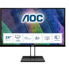 AOC V2 24V2Q computer monitor 60.5 cm (23.8") 1920 x 1080 pixels Full HD LED Black AOC V2 24V2Q computer monitor 60.5 cm (23.8") 1920 x 1080 pixels Full HD LED Black