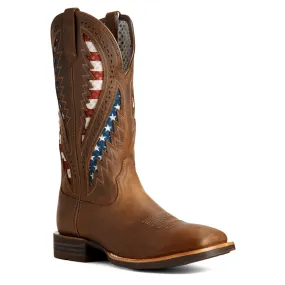Ariat Men's Quickdraw Distressed Brown Square Toe VentTEK Western Boots 10027165 Ariat Men's Quickdraw Distressed Brown Square Toe VentTEK Western Boots 10027165