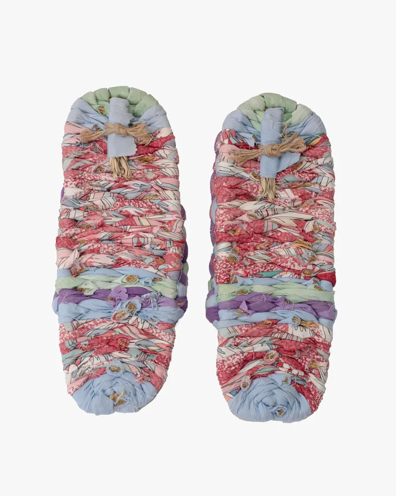 Assorted Matsunoya Hand Woven Slippers Multi Color Red, Blue, Green, and White (M/L)
