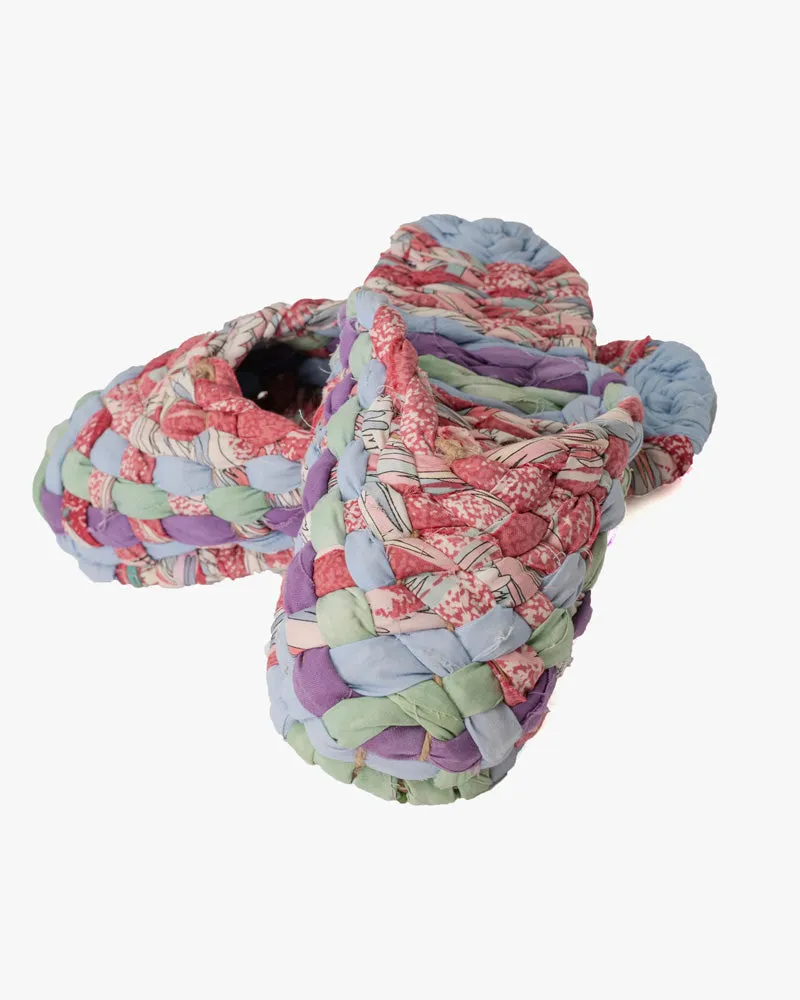 Assorted Matsunoya Hand Woven Slippers Multi Color Red, Blue, Green, and White (M/L)