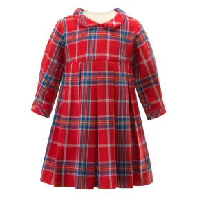Baby Girl Red Tartan Pleated Dress & Bloomers Baby Girl Red Tartan Pleated Dress & Bloomers