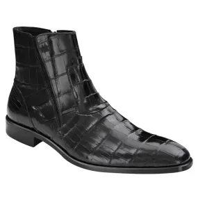 Belucci By Mezlan In Black Genuine Alligator Skin Boots Belucci By Mezlan In Black Genuine Alligator Skin Boots