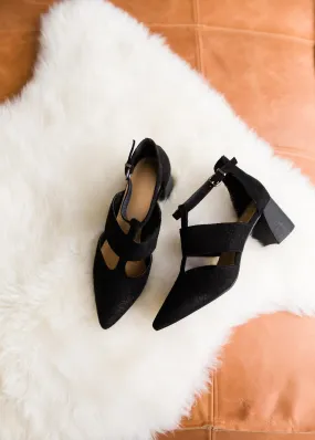 Black Suede Close Toed Heel - FINAL SALE Black Suede Close Toed Heel - FINAL SALE