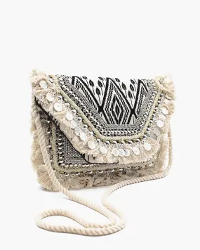 Bohemian Coin Clutch with Fringe Bohemian Coin Clutch with Fringe