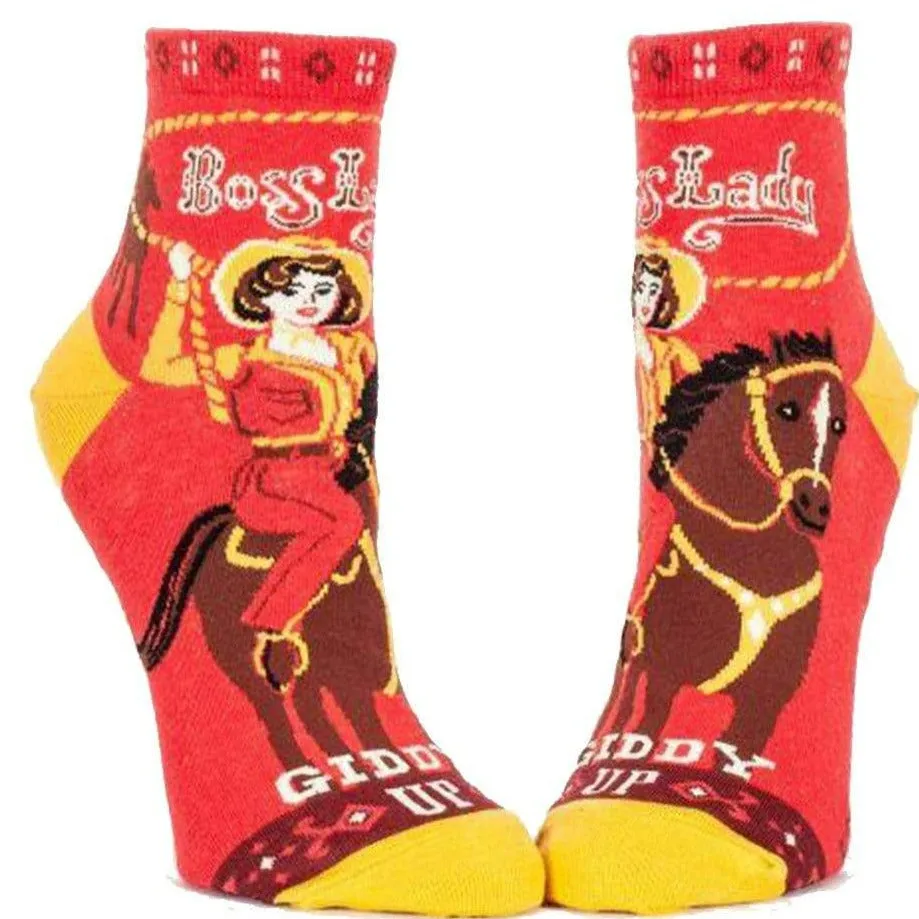 Boss Lady Giddy Up! Women's Ankle Socks