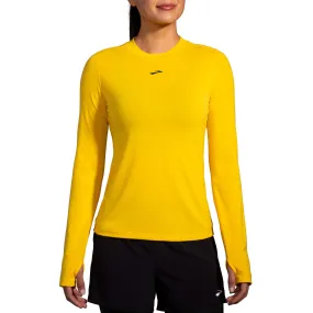 Brooks | Women's High Point Long Sleeve Top - Lemon Chrome Brooks | Women's High Point Long Sleeve Top - Lemon Chrome
