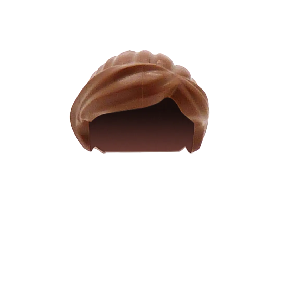 Brown Ponytail with Swept Fringe - LEGO Minifigure Hair