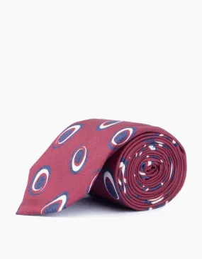 Burgundy Swirl Geometric Silk Tie Burgundy Swirl Geometric Silk Tie
