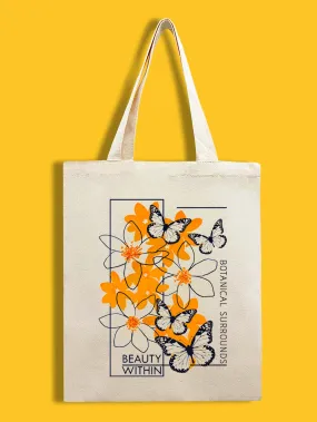 Butterfly & Floral Graphic Shopper Bag Butterfly & Floral Graphic Shopper Bag