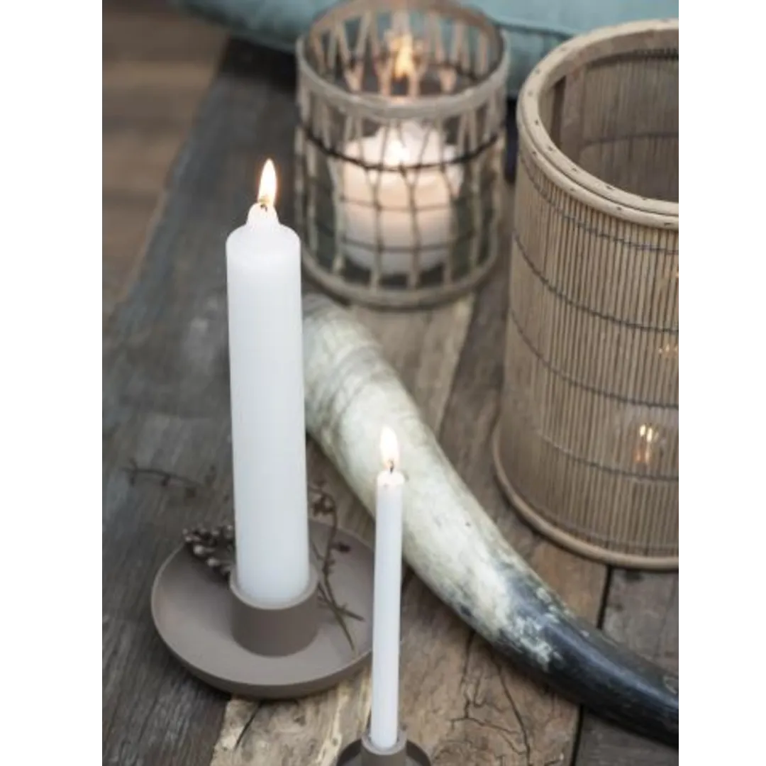 Candle Holder for our Chunky Dinner Candles - Milky Brown