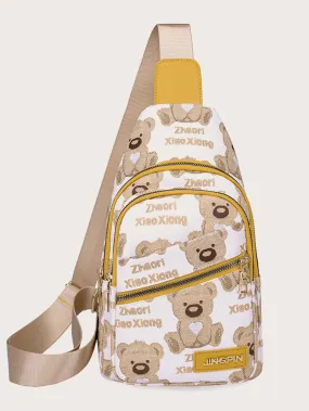 Cartoon Graphic Pocket Front Sling Bag Cartoon Graphic Pocket Front Sling Bag