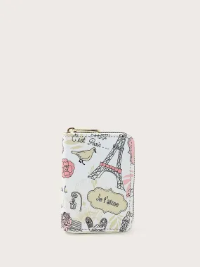Cartoon Graphic Zip Around Card Holder Cartoon Graphic Zip Around Card Holder