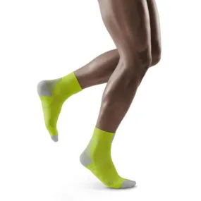 CEP Men's Compression Short Socks 3.0 - Lime/Light Grey CEP Men's Compression Short Socks 3.0 - Lime/Light Grey