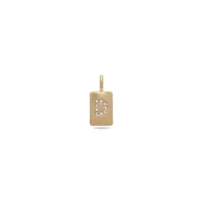 CHARM crystal D pendant, gold-plated CHARM crystal D pendant, gold-plated