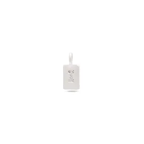 CHARM crystal I pendant, silver-plated CHARM crystal I pendant, silver-plated