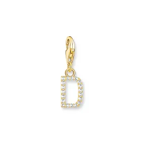 Charm Pendant letter D gold plated Charm Pendant letter D gold plated