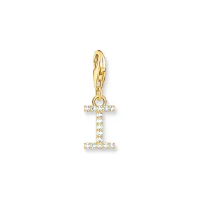 Charm Pendant letter I gold plated