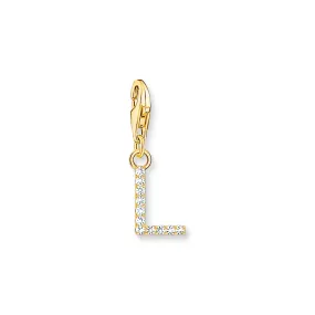 Charm Pendant letter L gold plated Charm Pendant letter L gold plated