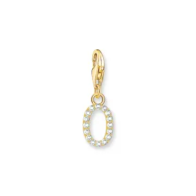 Charm Pendant letter O gold plated Charm Pendant letter O gold plated