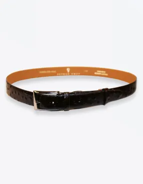 Chocolate Ostrich Leather Belt Chocolate Ostrich Leather Belt