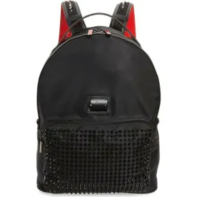 Christian Louboutin Spiked Backloubi Black Canvas Backpack Christian Louboutin Spiked Backloubi Black Canvas Backpack