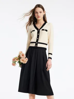 Classic Jacquard Cardigan And Skirt Two-Piece Set Classic Jacquard Cardigan And Skirt Two-Piece Set