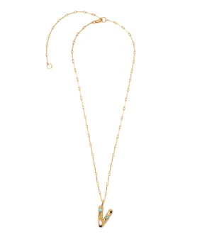 Confetti Letter “V” Necklace Confetti Letter “V” Necklace